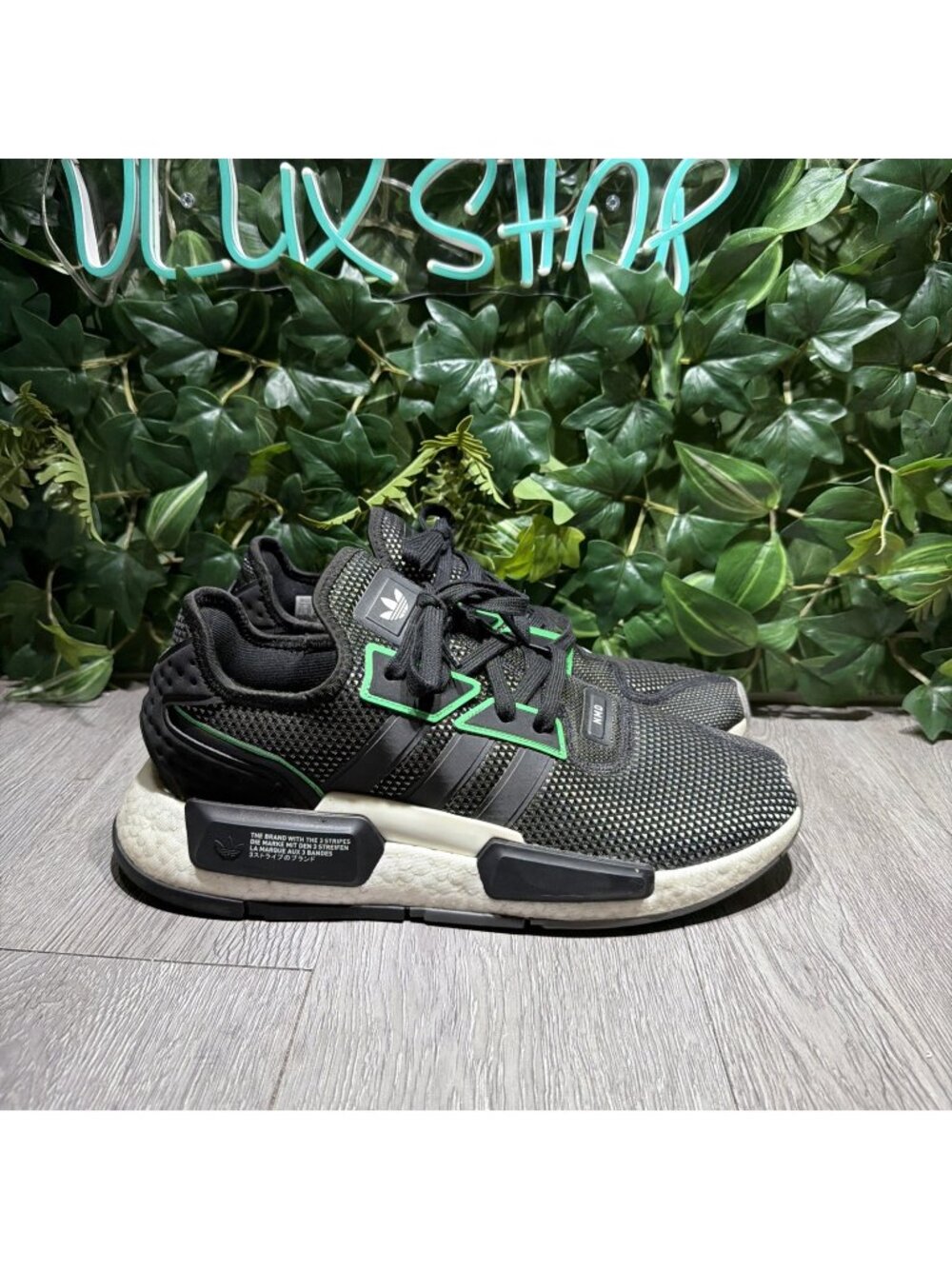 Adidas NMD G1 Originals Men's Size 11.5 Black White Green Running Shoes IE4559